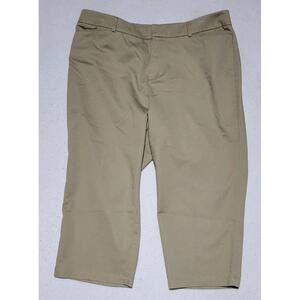 Dockers Metro Capri 18 W Womens Khaki Pants